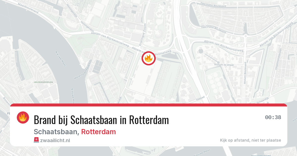 Brand bij Schaatsbaan in Rotterdam — 6 aug 2026