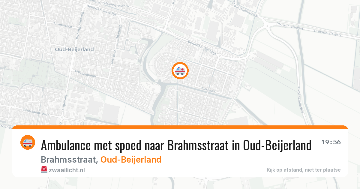 Ambulance met spoed naar Brahmsstraat in Oud-Beijerland — 9 mei 2026