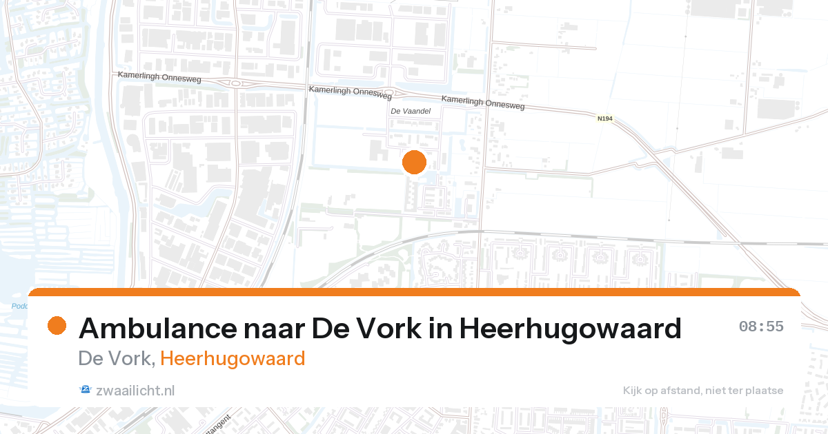 Ambulance naar De Vork in Heerhugowaard — 19 jul 2026