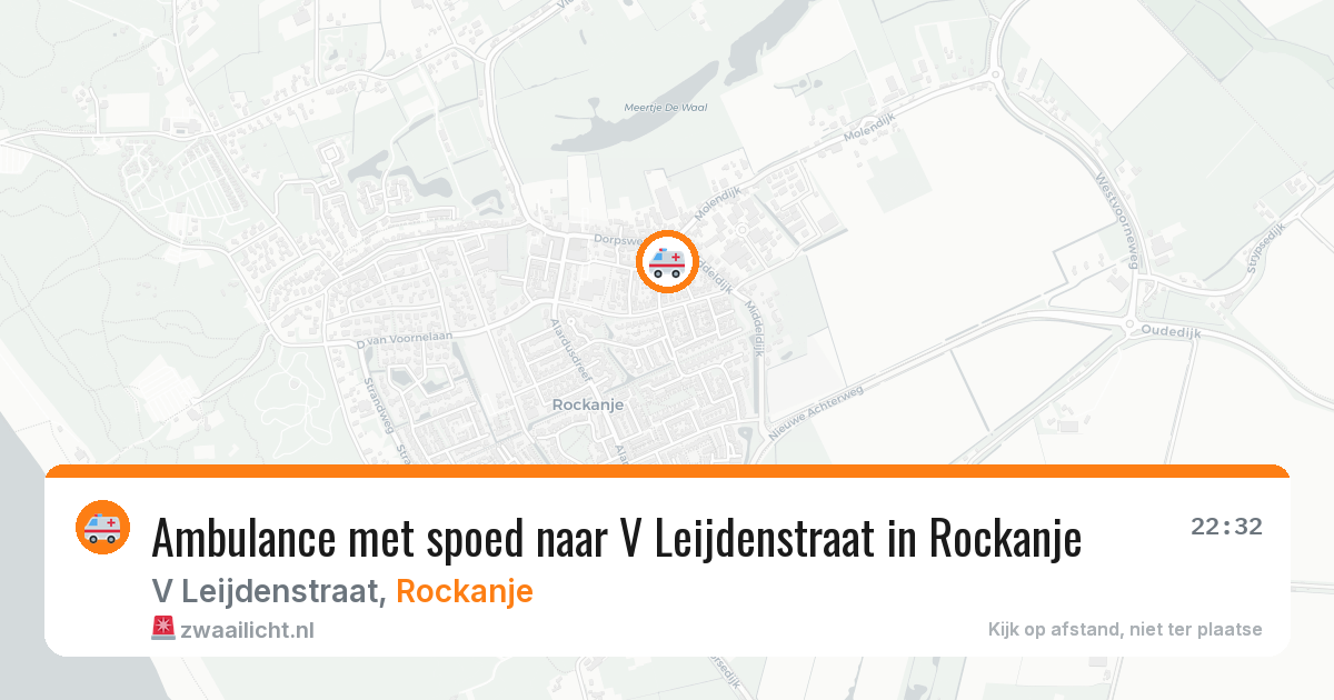 Ambulance met spoed naar V Leijdenstraat in Rockanje — 3 aug 2026