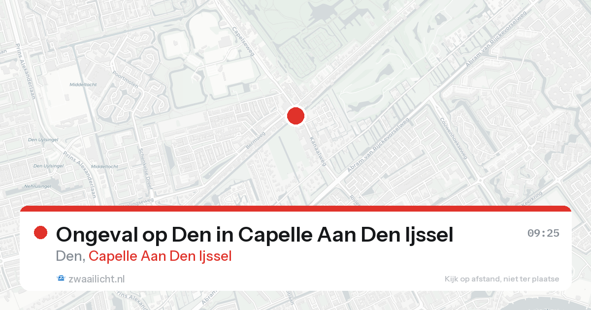Ongeval op Den in Capelle Aan Den Ijssel — 15 aug 2026