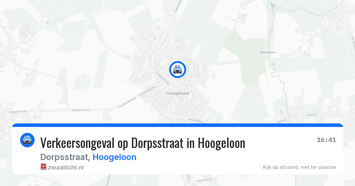 Verkeersongeval op Dorpsstraat in Hoogeloon — 18 jun 2026