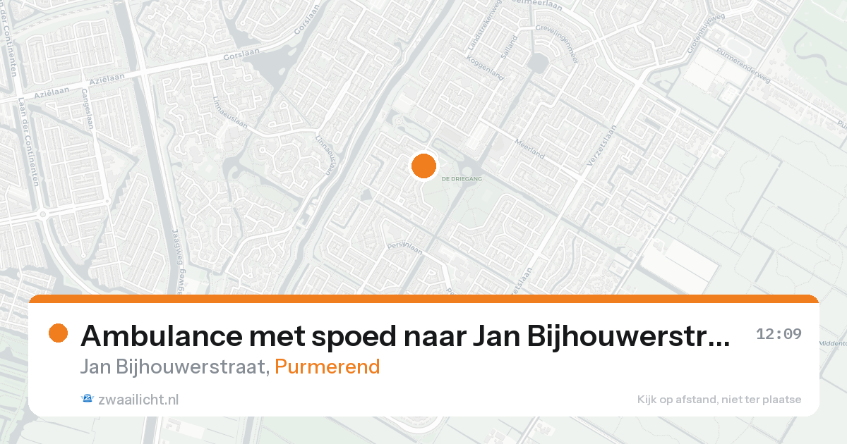 Ambulance met spoed naar Jan Bijhouwerstraat in Purmerend — 23 mei 2026