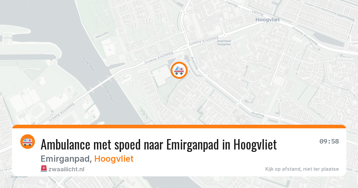Ambulance met spoed naar Emirganpad in Hoogvliet — 1 apr 2026