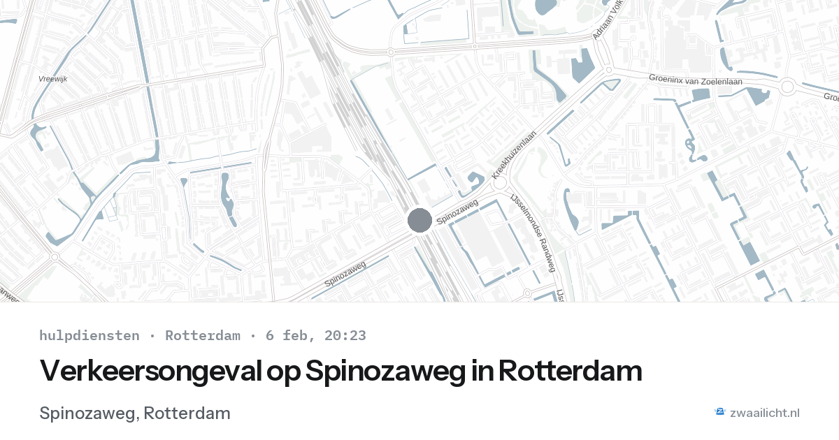 Verkeersongeval op Spinozaweg in Rotterdam — 6 feb 2026