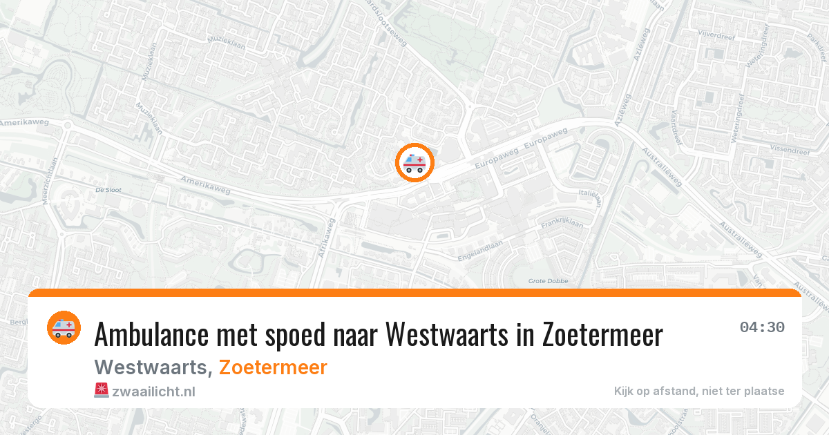 Ambulance met spoed naar Westwaarts in Zoetermeer — 27 apr 2026