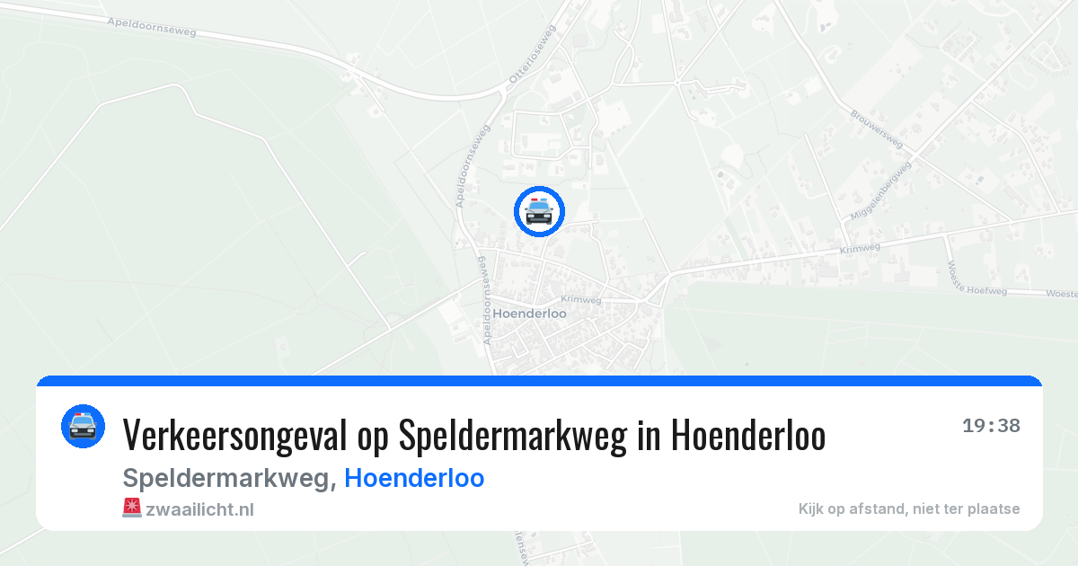 Verkeersongeval op Speldermarkweg in Hoenderloo — 17 jan 2026