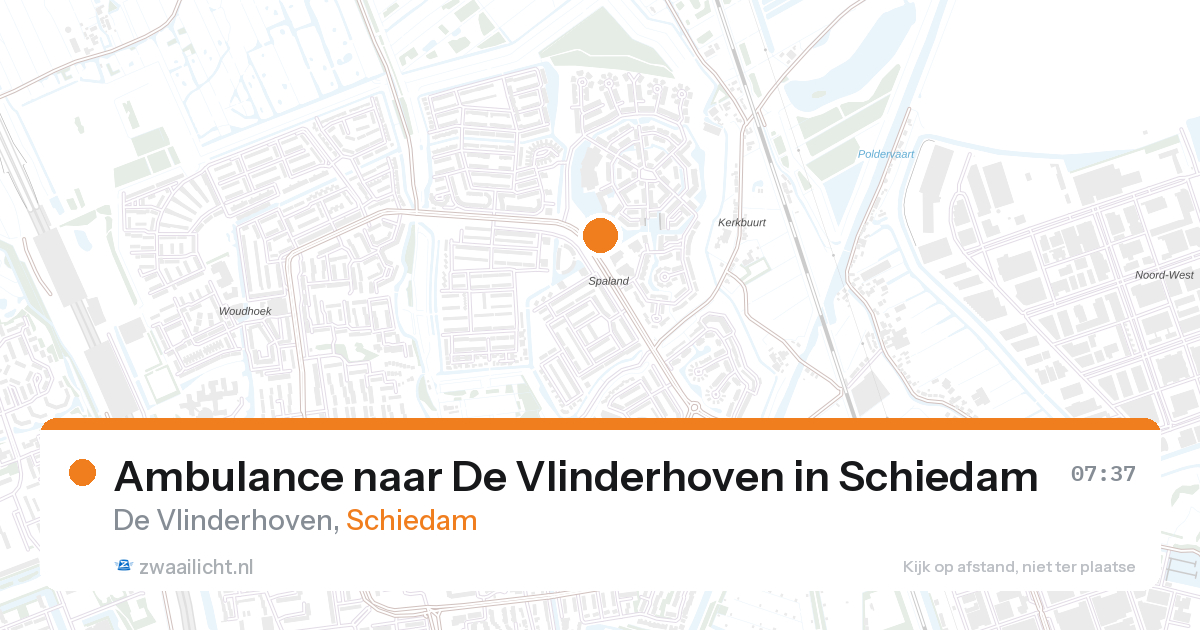 Ambulance naar De Vlinderhoven in Schiedam — 28 aug 2026