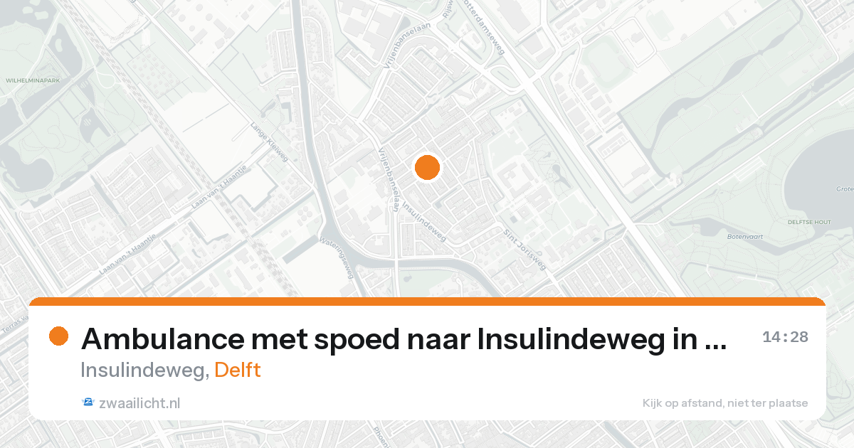 Ambulance met spoed naar Insulindeweg in Delft — 23 aug 2026