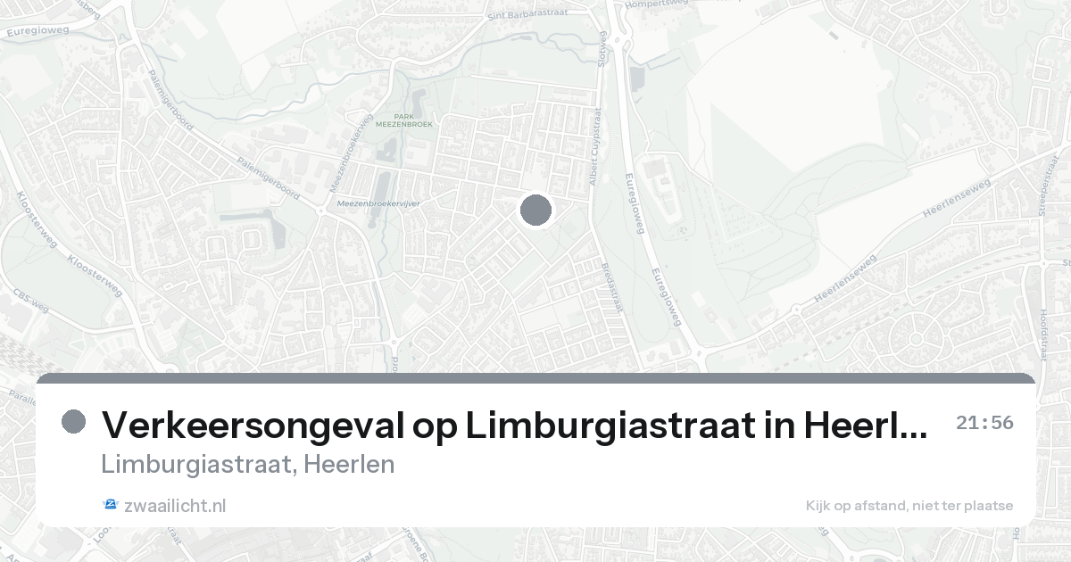 Verkeersongeval op Limburgiastraat in Heerlen — 16 aug 2026