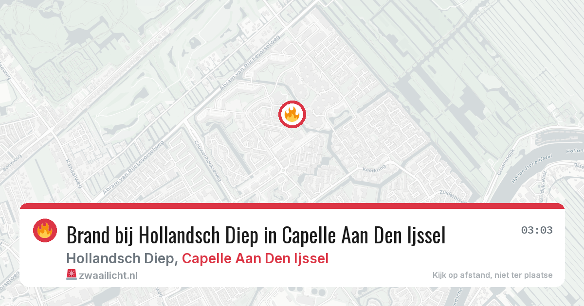 Brand bij Hollandsch Diep in Capelle Aan Den Ijssel — 30 jan 2026