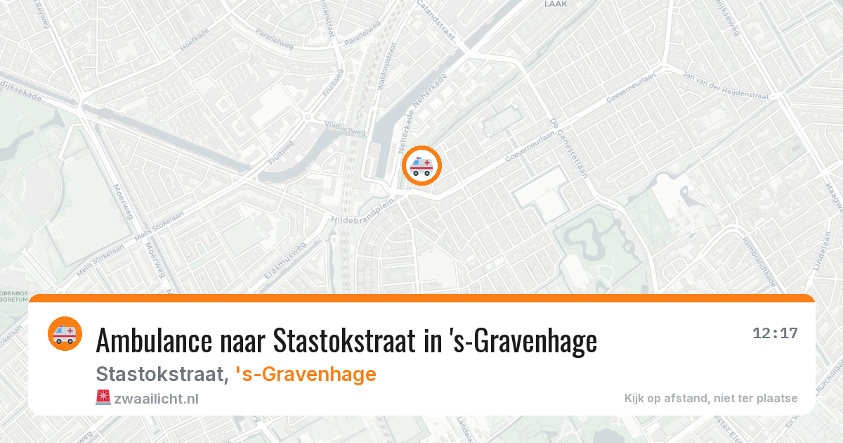 Ambulance naar Stastokstraat in 's-Gravenhage — 21 jun 2026