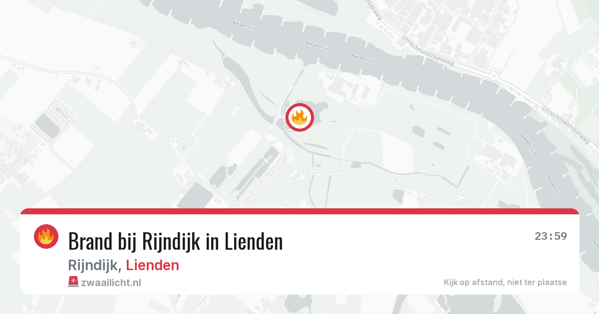 Brand bij Rijndijk in Lienden — 4 jul 2026