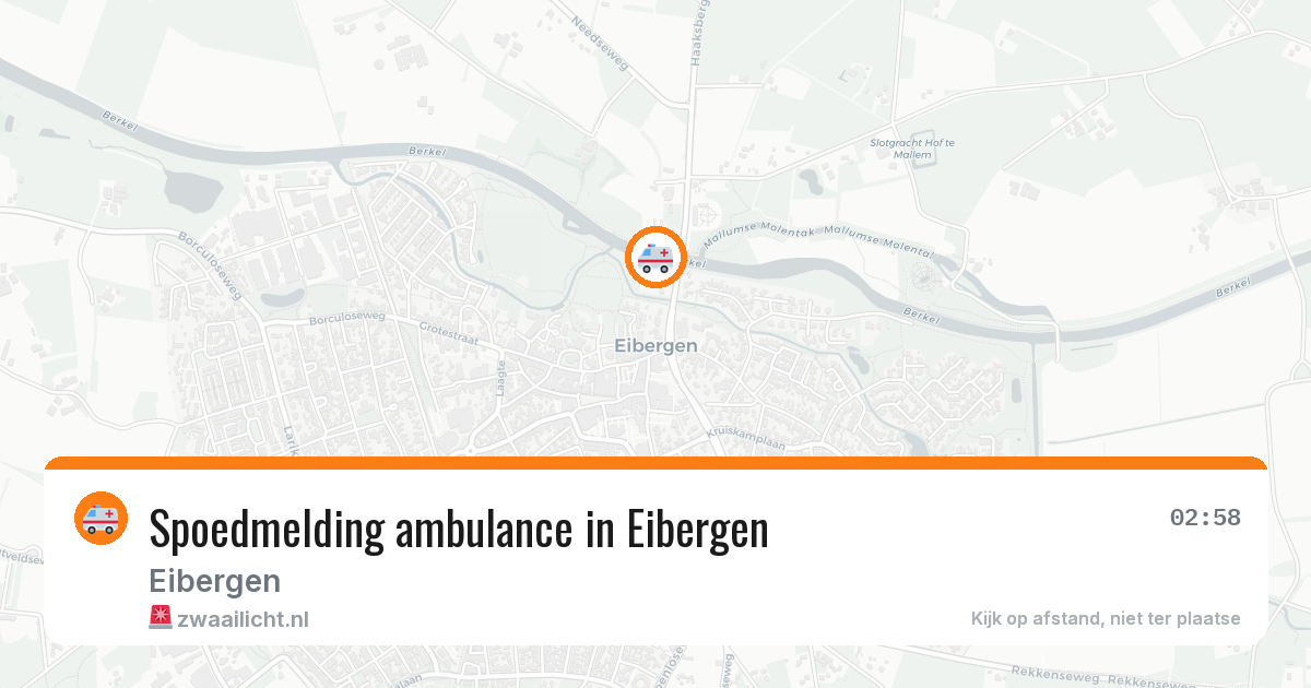 Spoedmelding ambulance in Eibergen — 20 jun 2026