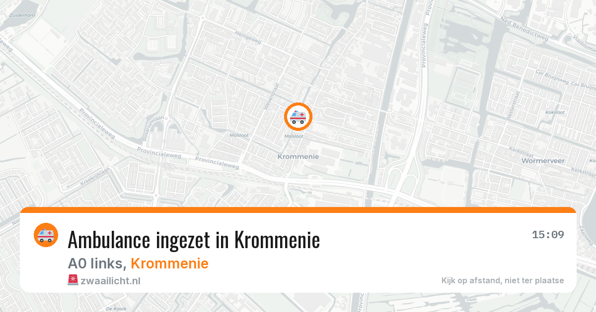 Ambulance ingezet in Krommenie — 9 aug 2026