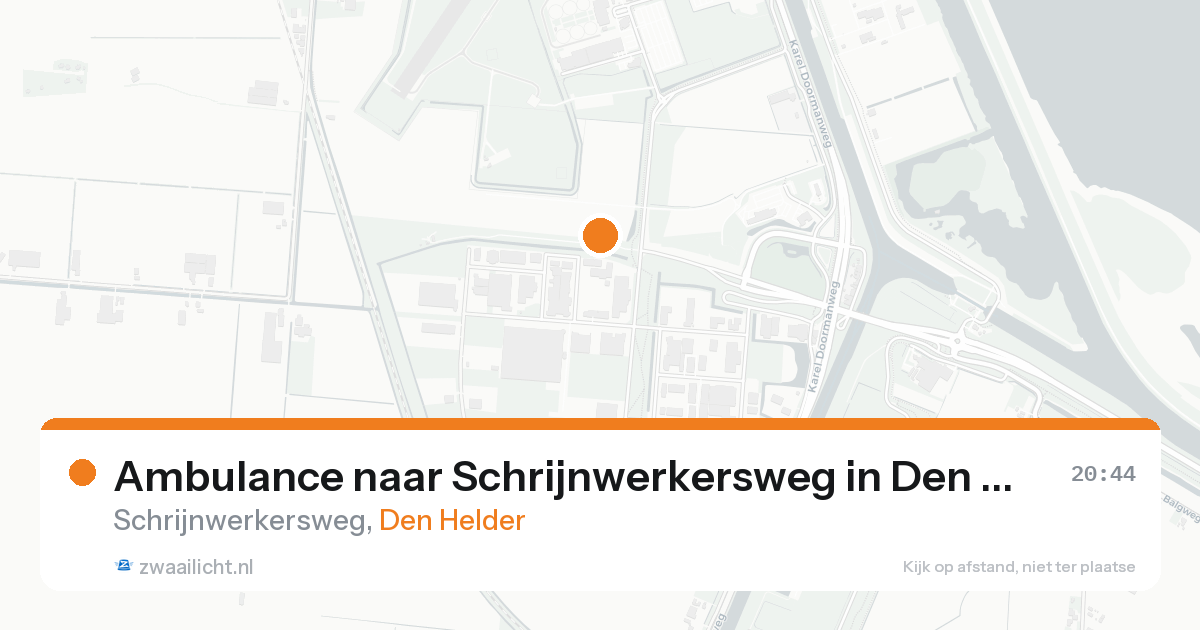 Ambulance naar Schrijnwerkersweg in Den Helder — 2 jun 2026
