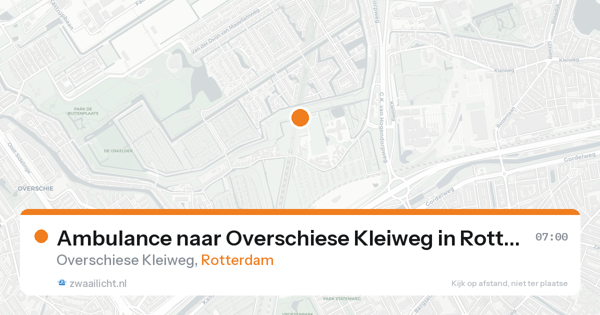 Ambulance naar Overschiese Kleiweg in Rotterdam — 22 aug 2026