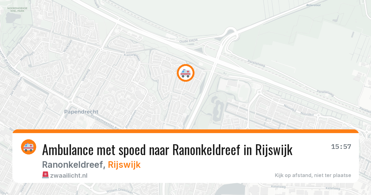 Ambulance met spoed naar Ranonkeldreef in Rijswijk — 16 jan 2026