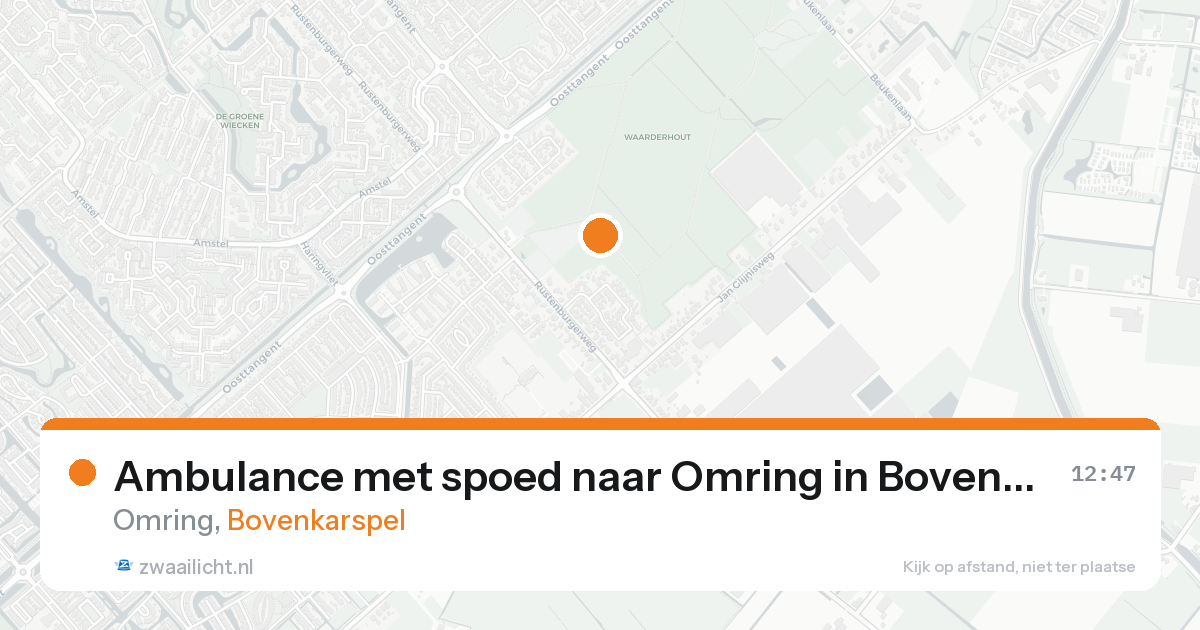 Ambulance met spoed naar Omring in Bovenkarspel — 15 aug 2026