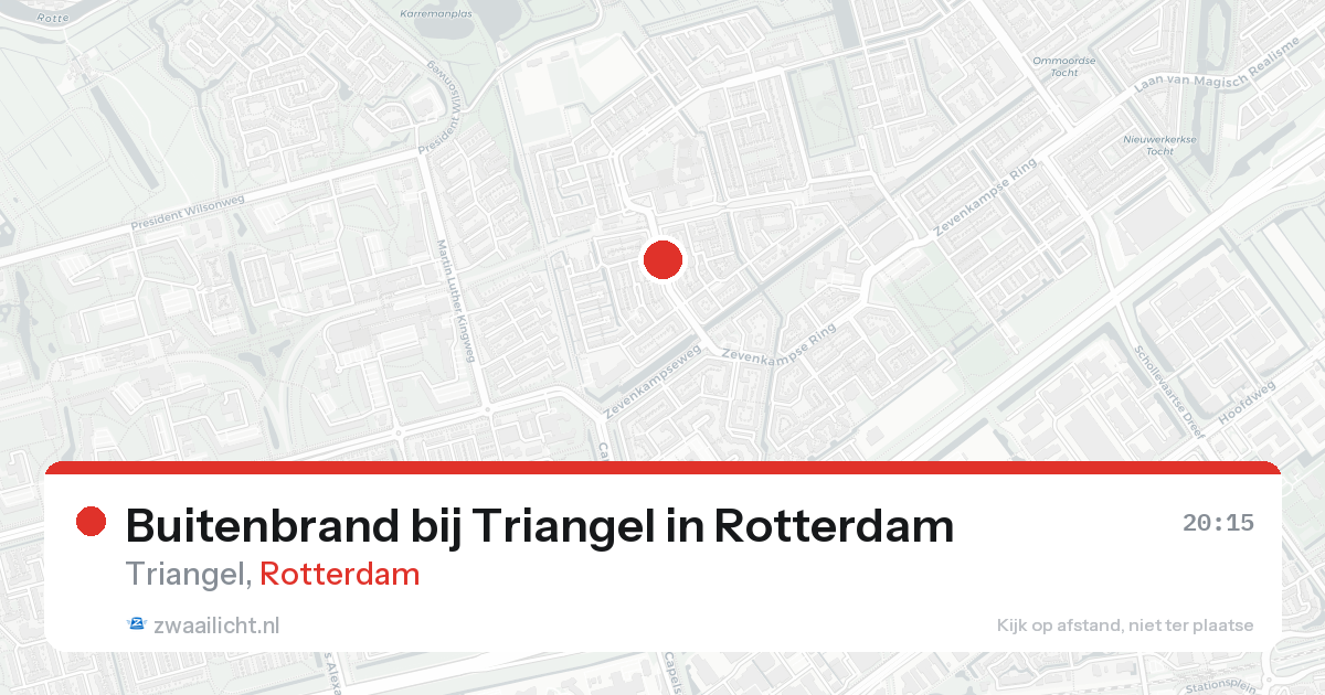 Buitenbrand bij Triangel in Rotterdam — 16 aug 2026