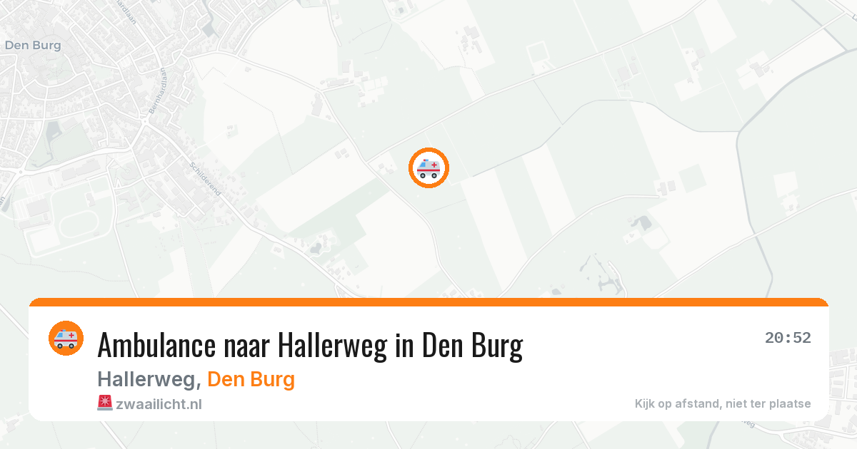 Ambulance naar Hallerweg in Den Burg — 8 aug 2026