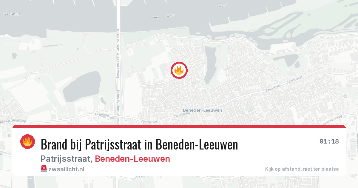 Brand bij Patrijsstraat in Beneden-Leeuwen — 26 mrt 2026