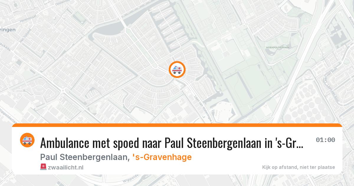 Ambulance met spoed naar Paul Steenbergenlaan in 's-Gravenhage — 21 jan 2026