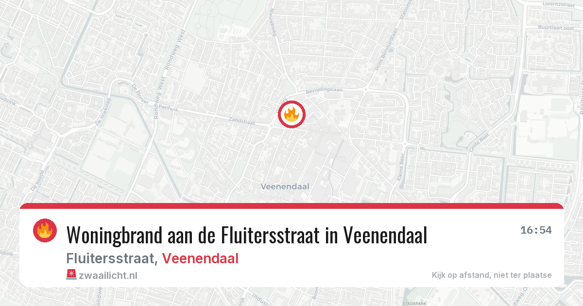 Woningbrand aan de Fluitersstraat in Veenendaal — 22 jan 2026