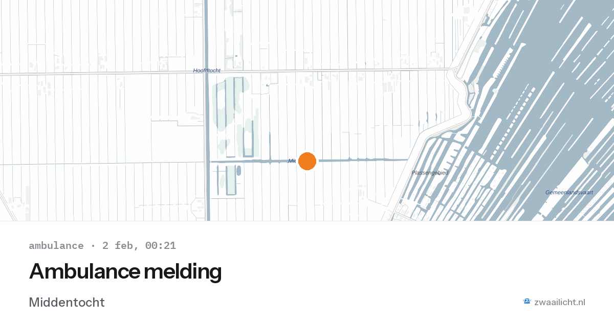 Ambulance melding — 1 feb 2026