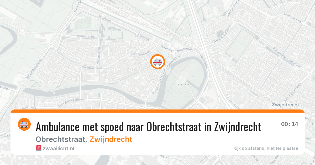 Ambulance met spoed naar Obrechtstraat in Zwijndrecht — 19 jun 2026