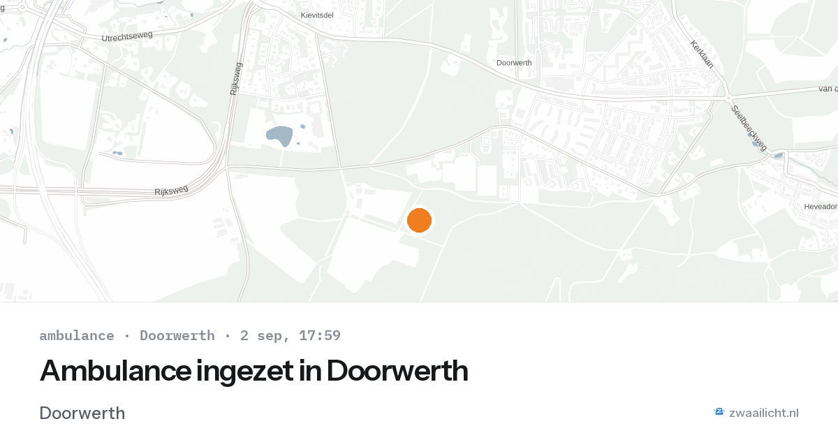 Ambulance ingezet in Doorwerth — 2 sep 2026