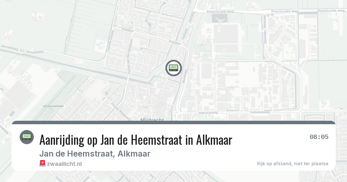 Aanrijding op Jan de Heemstraat in Alkmaar — 29 jan 2026