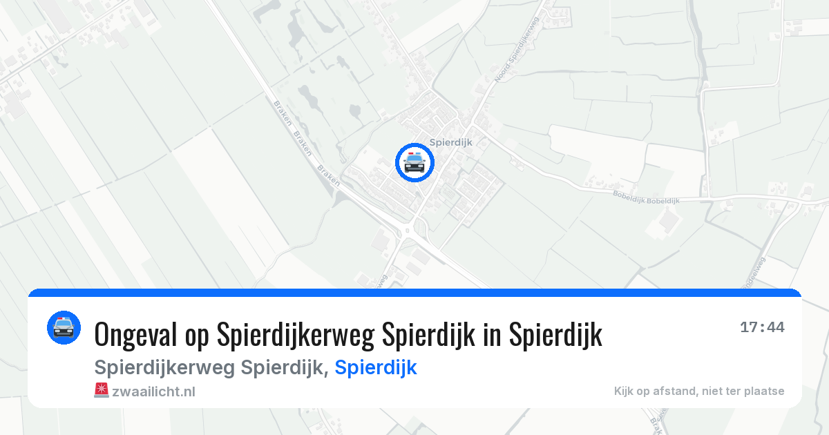 Ongeval op Spierdijkerweg Spierdijk in Spierdijk — 30 apr 2026