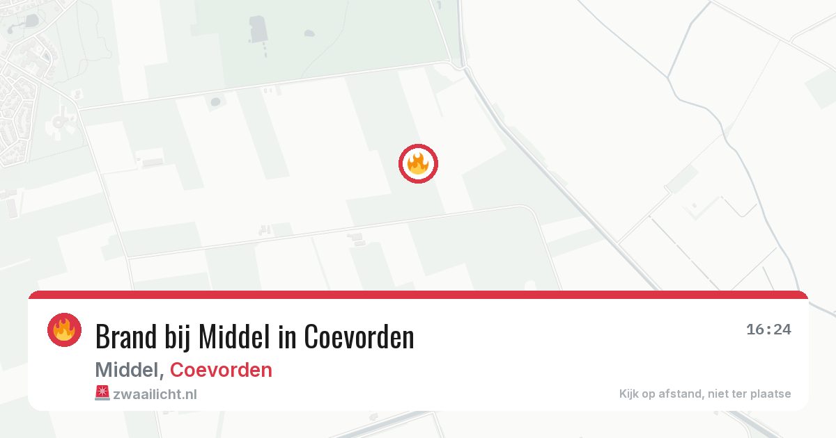 Brand bij Middel in Coevorden — 24 jul 2026
