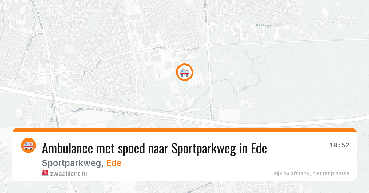 Ambulance met spoed naar Sportparkweg in Ede — 13 aug 2026