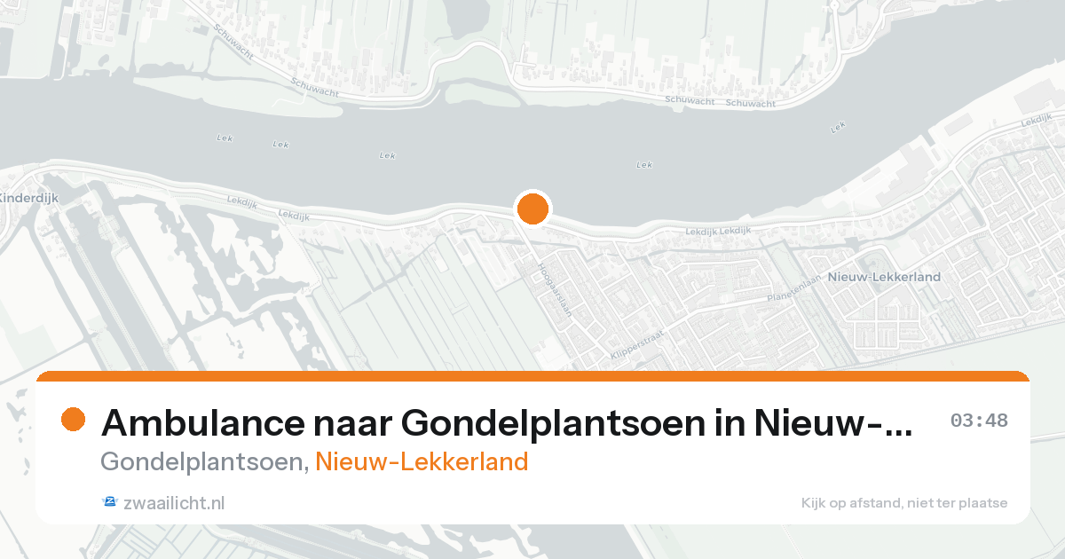 Ambulance naar Gondelplantsoen in Nieuw-Lekkerland — 23 mrt 2026