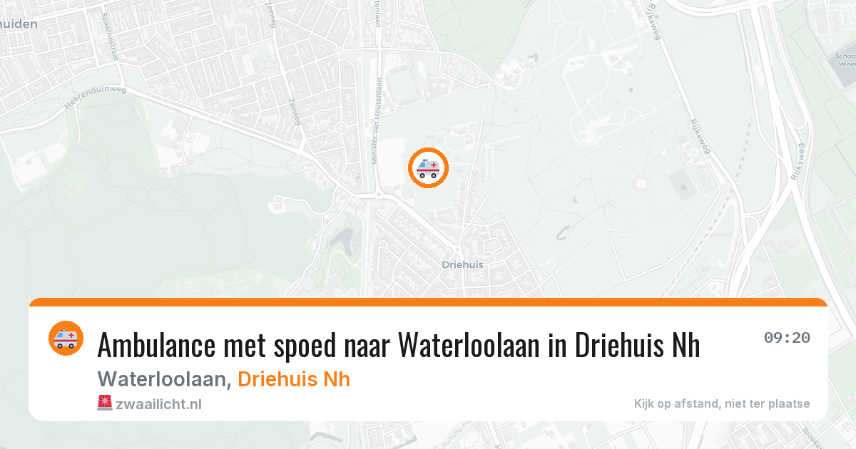 Ambulance met spoed naar Waterloolaan in Driehuis Nh — 21 mei 2026