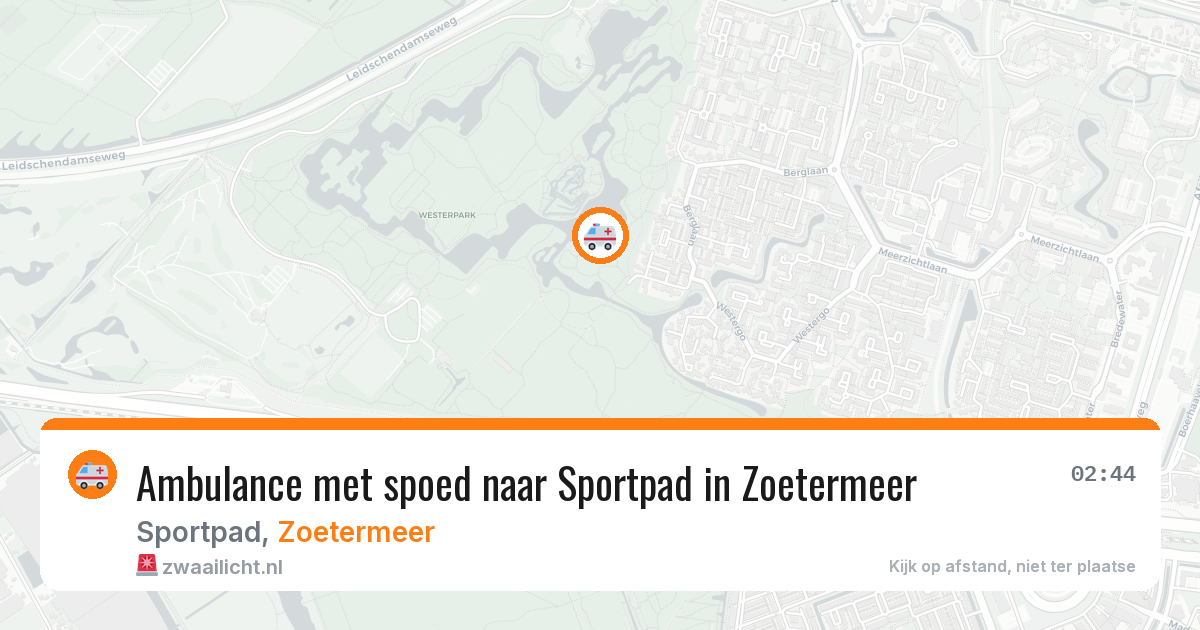 Ambulance met spoed naar Sportpad in Zoetermeer — 11 jun 2026