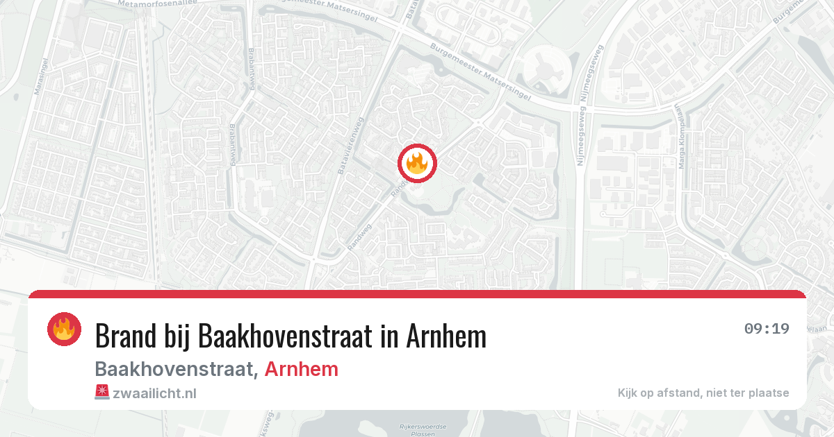 Brand bij Baakhovenstraat in Arnhem — 11 aug 2026