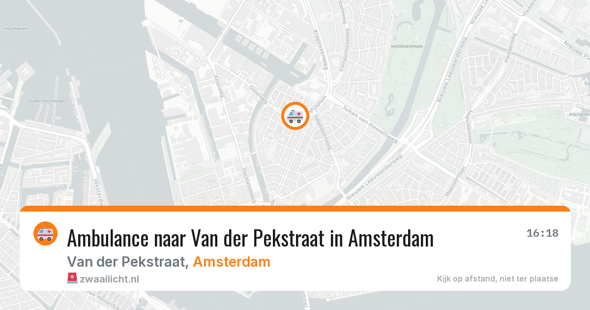 Ambulance naar Van der Pekstraat in Amsterdam — 25 jun 2026