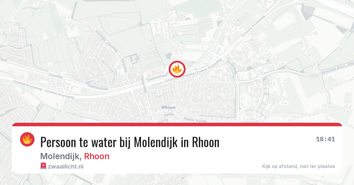 Persoon te water bij Molendijk in Rhoon — 3 aug 2026