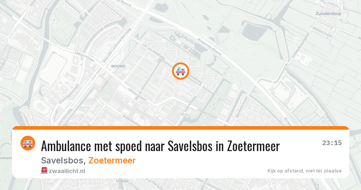 Ambulance met spoed naar Savelsbos in Zoetermeer — 21 jan 2026