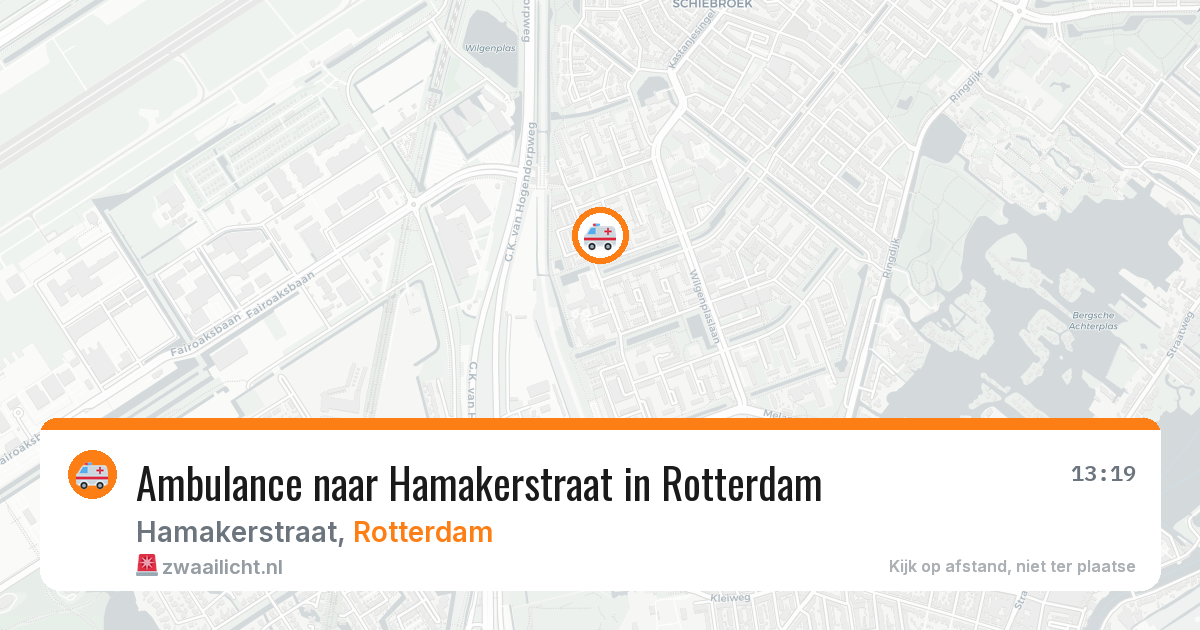Ambulance naar Hamakerstraat in Rotterdam — 24 mrt 2026