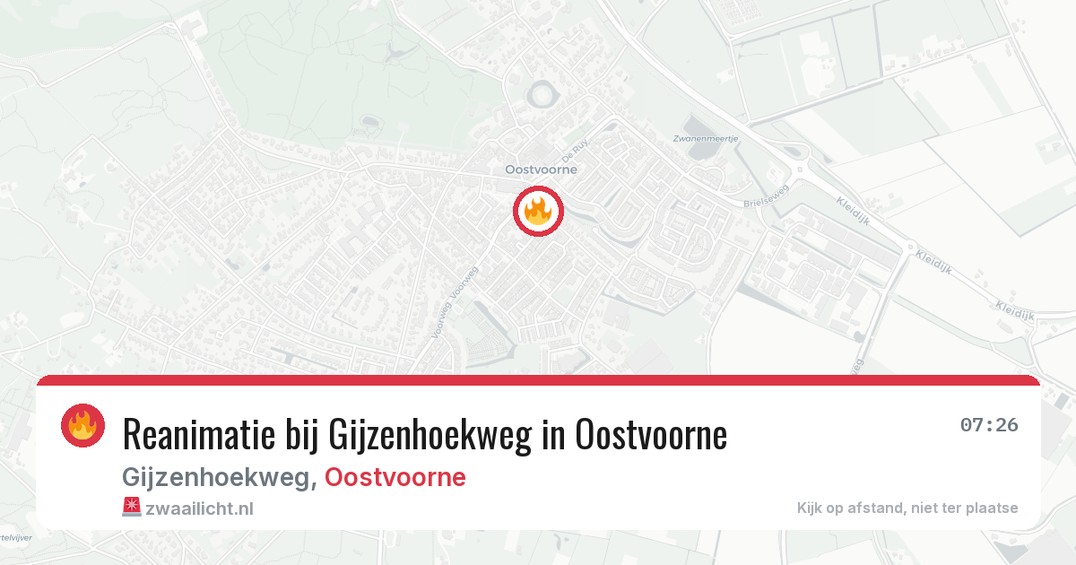 Reanimatie bij Gijzenhoekweg in Oostvoorne — 4 apr 2026