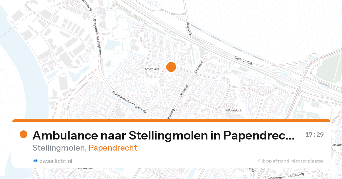Ambulance naar Stellingmolen in Papendrecht — 28 aug 2026