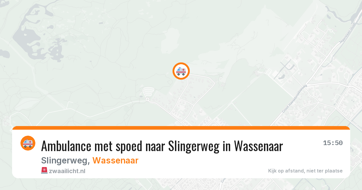 Ambulance met spoed naar Slingerweg in Wassenaar — 14 jul 2026