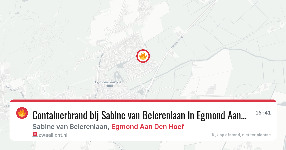 Containerbrand bij Sabine van Beierenlaan in Egmond Aan Den Hoef — 4 aug 2026