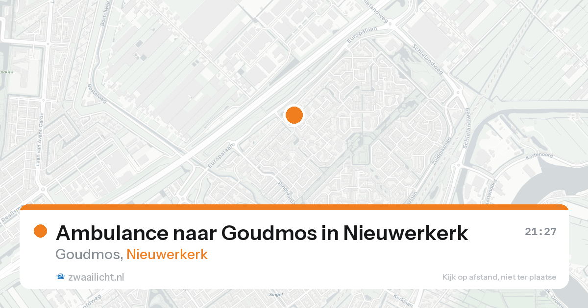 Ambulance naar Goudmos in Nieuwerkerk — 25 aug 2026