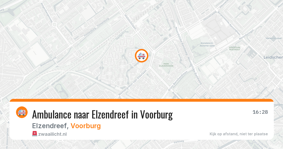 Ambulance naar Elzendreef in Voorburg — 21 mrt 2026