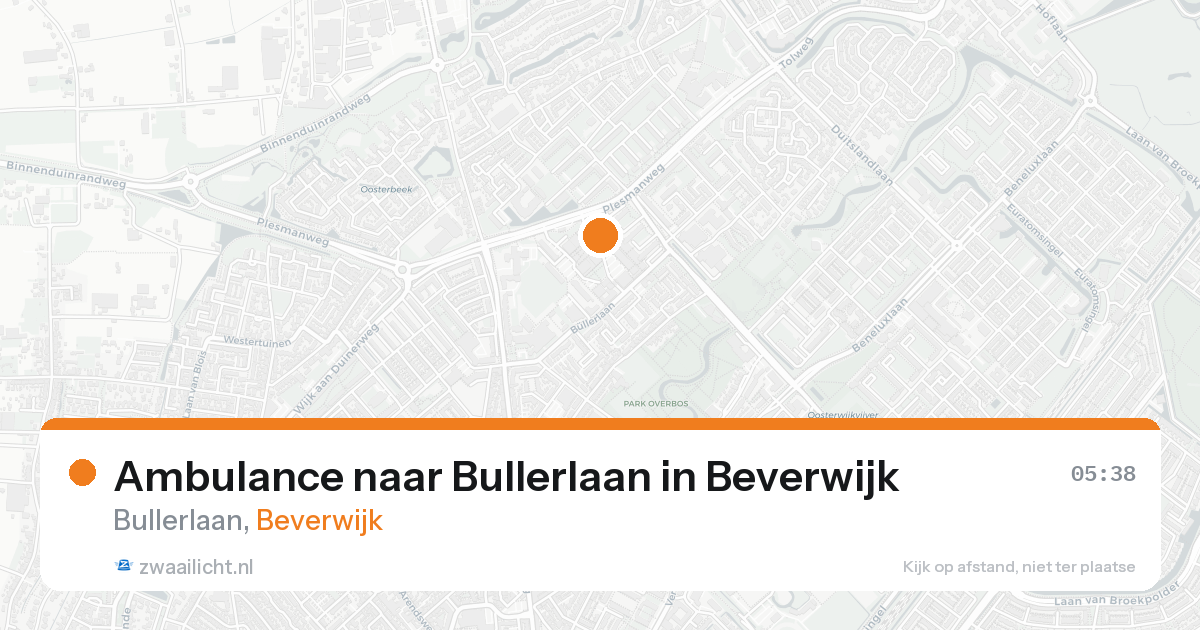 Ambulance naar Bullerlaan in Beverwijk — 16 aug 2026
